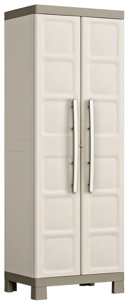 Keter Armário arrumação Excellence 182cm bege/cinzento-acastanhado