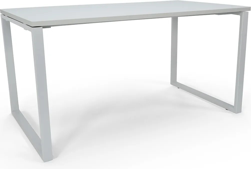 Secretária De Escritório Pé Fechado 1200x800x750mm Jepa40 Cinza/Cinza