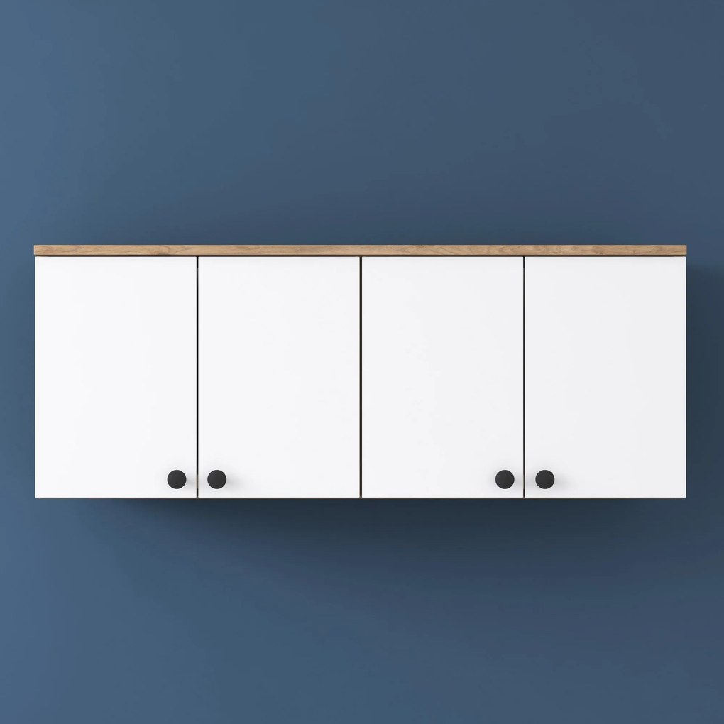 Armário Multiusos BA120 – Nogueira e Branco – 120x46,8x42,5 cm