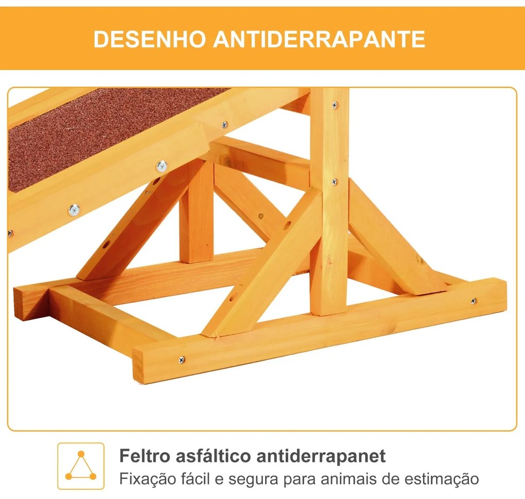 Baloiço para Cães Agility Exercício de Treinamento para Animais de Estimação com Superfície Antiderrapante Carga Máxima de 50kg 180x30x30cm Multicor