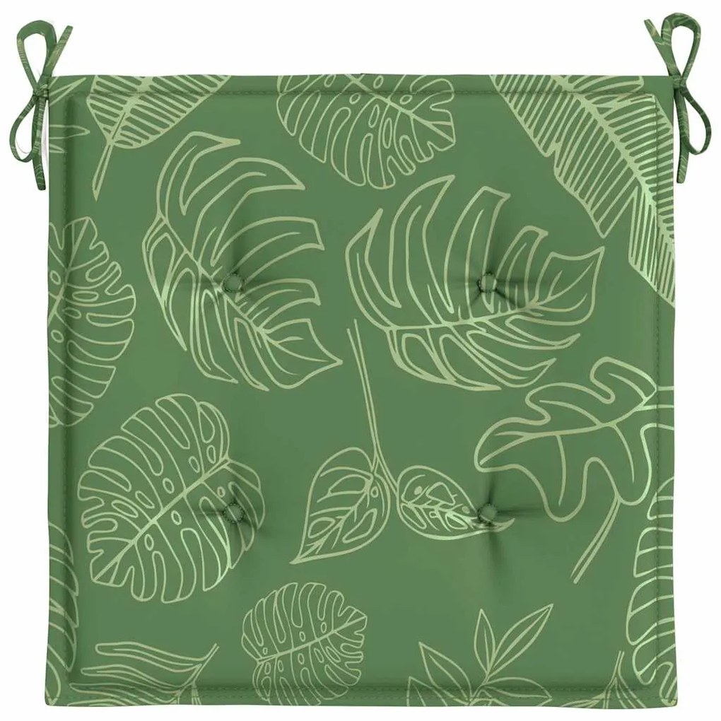 Almofadões p/ cadeira 4pcs 40x40x4cm tecido padrão folhas