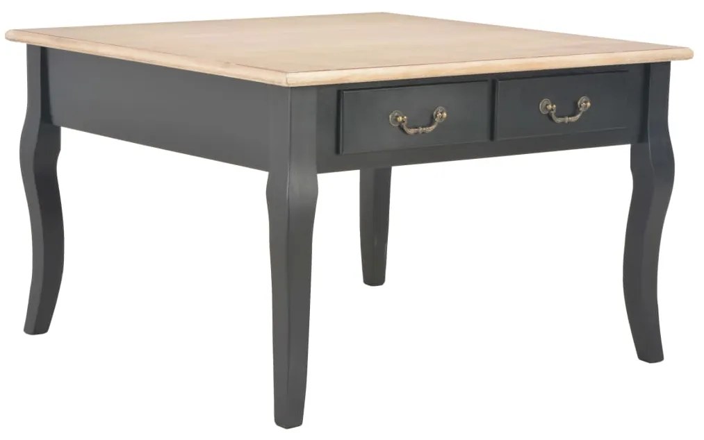 vidaXL Mesa de centro 80x80x50 cm madeira preto
