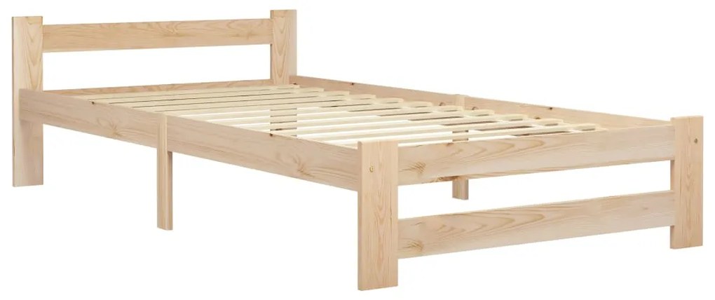 Estrutura de cama 90x200 cm pinho maciço