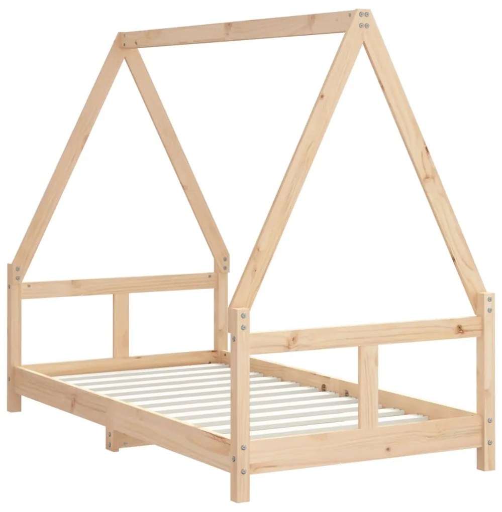 Estrutura de cama infantil 80x160 cm pinho maciço