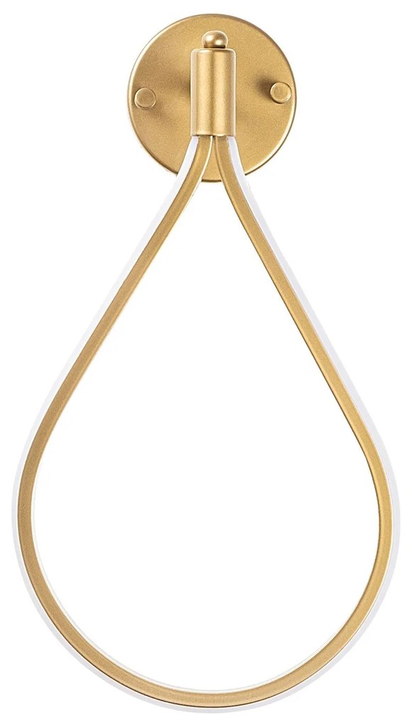 Candeeiro de Parede Damla – Dourado – 23 cm Largura x 39 cm Altura x 1