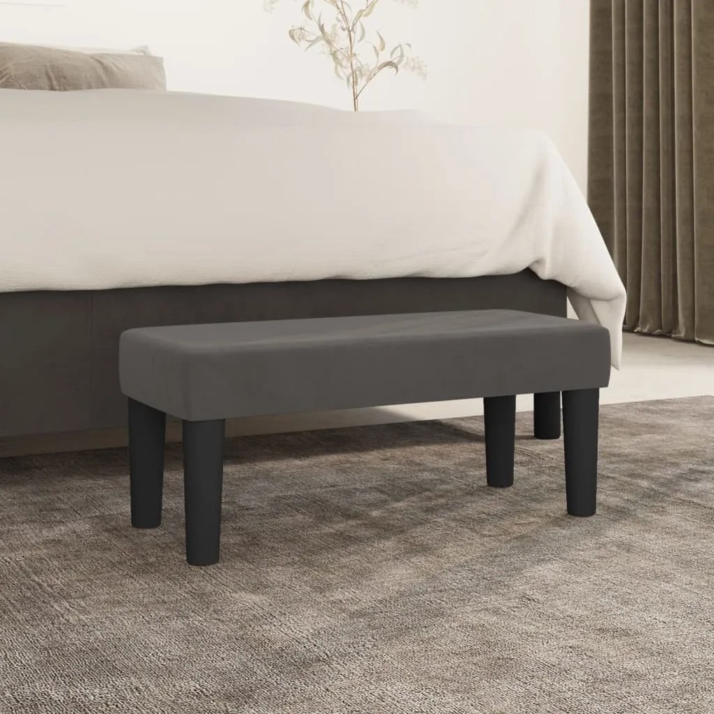 vidaXL Banco 70x30x30 cm veludo cinzento-escuro