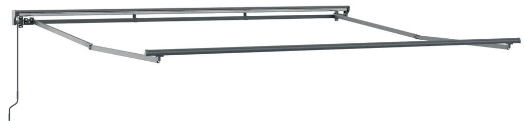 Toldo Retrátil Manual vidaXL Laranja e Marrom 400x300 cm