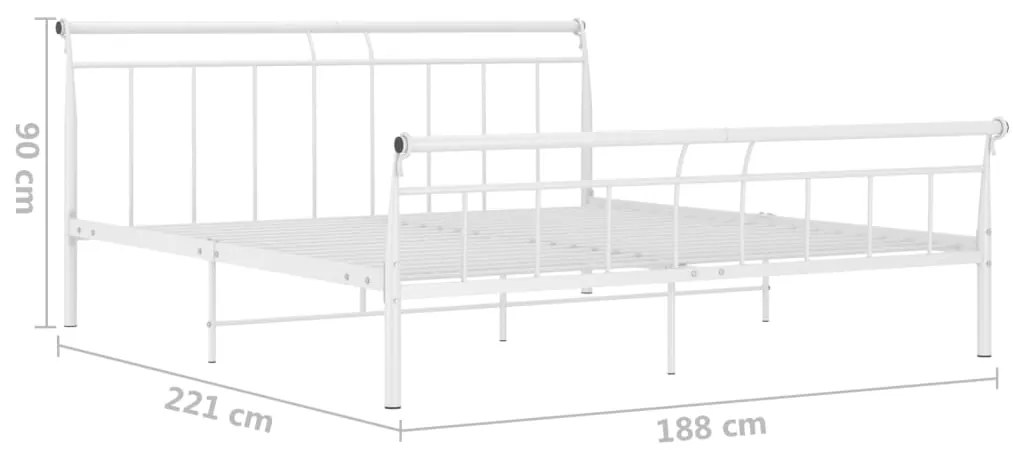 Estrutura de cama 180x200 cm metal branco