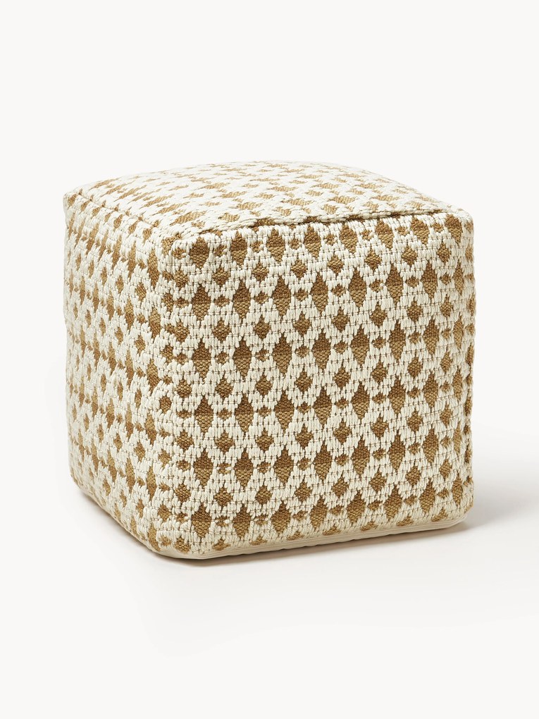 Pufe para exterior com padrão entrançado Yamir