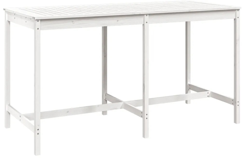 9 pcs conjunto de bar para jardim pinho maciço branco
