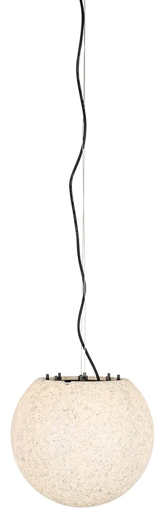 Candeeiro de suspensão exterior moderno cinzento 35 cm IP65 - Nura Moderno