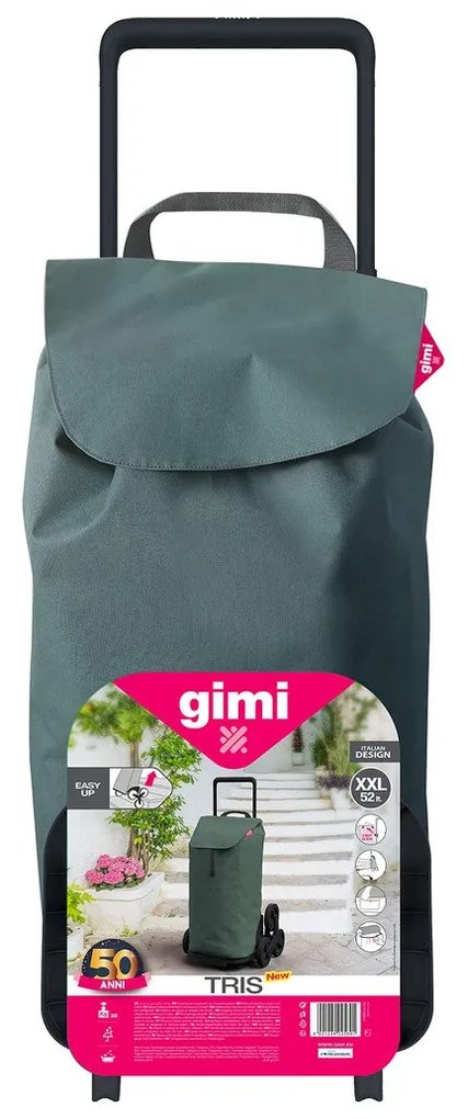 Carro de Compras Gimi Tris Urban Verde 52 L