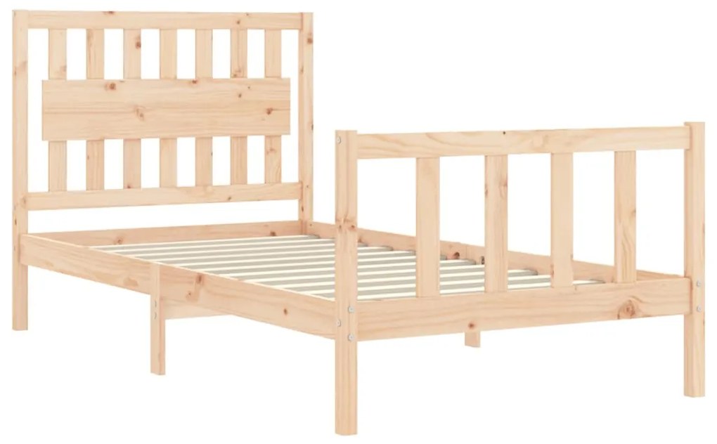 Cama sem colchão 100x200 cm madeira de pinho maciça