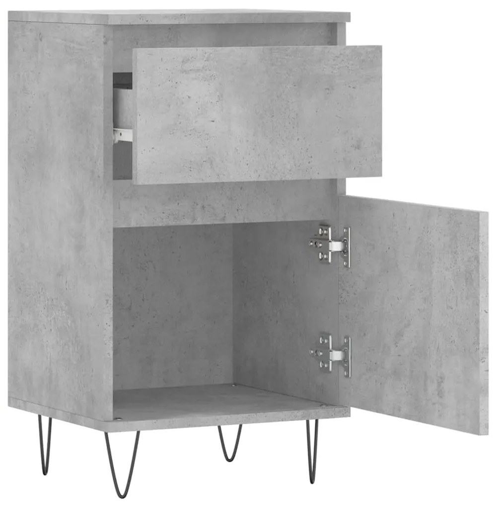Aparadores 2 pcs 40x35x70 cm derivados de madeira cinza cimento