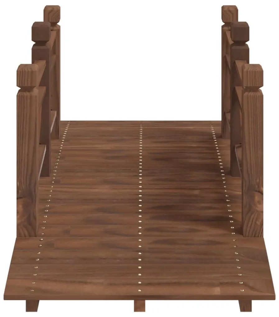 Ponte de jardim com corrimões 150x67x56 cm abeto maciço