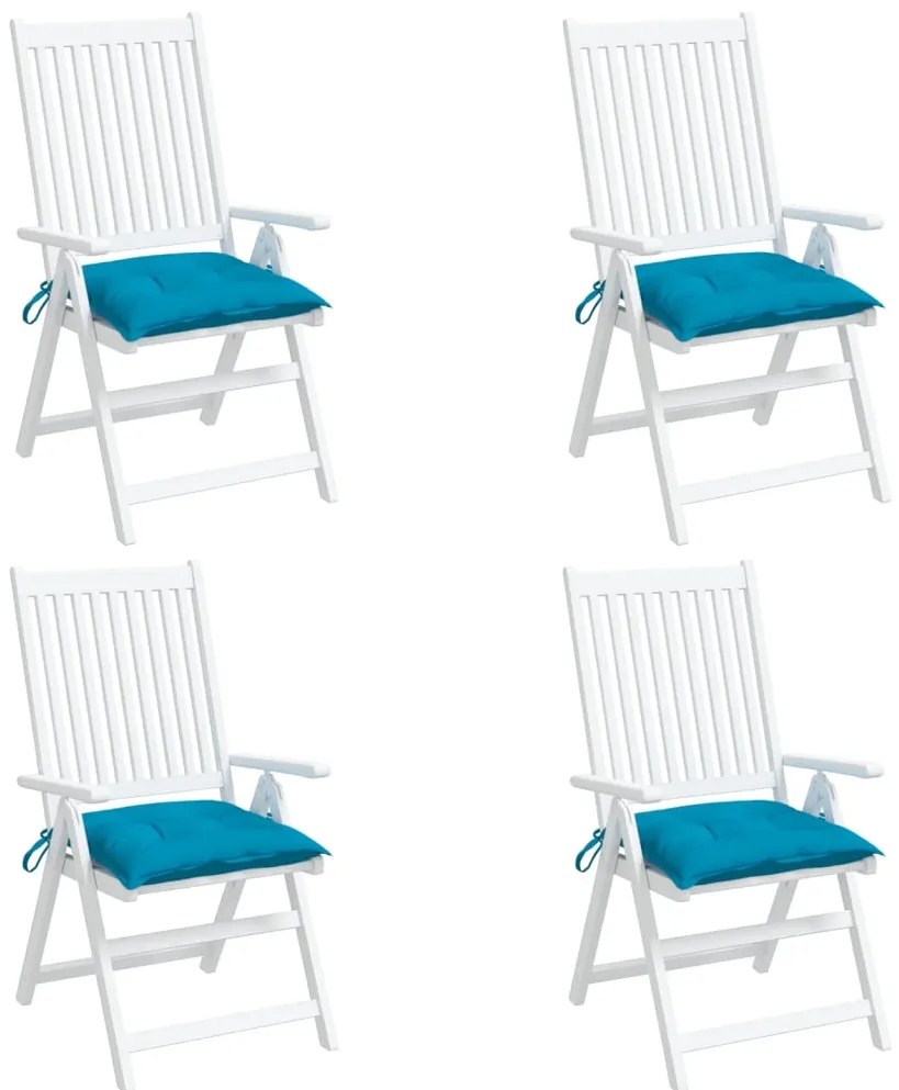 Almofadões de cadeira 4 pcs 40x40x7 cm tecido oxford azul-claro