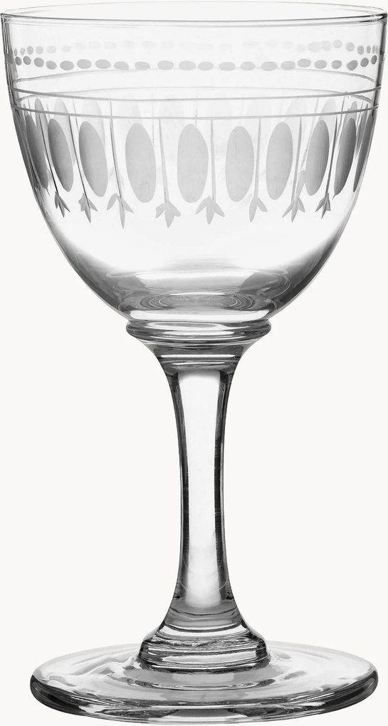 Copos de licor em cristal artesanal Ovals, conjunto de 6