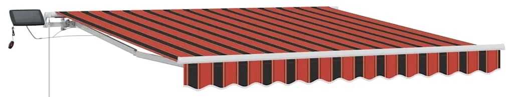 Toldo Retrátil Laranja e Marrom 300 x 250 cm laranja e castanho