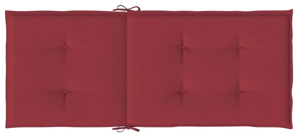 Almofadões p/ cadeiras altas jardim 2 pcs tecido vermelho tinto