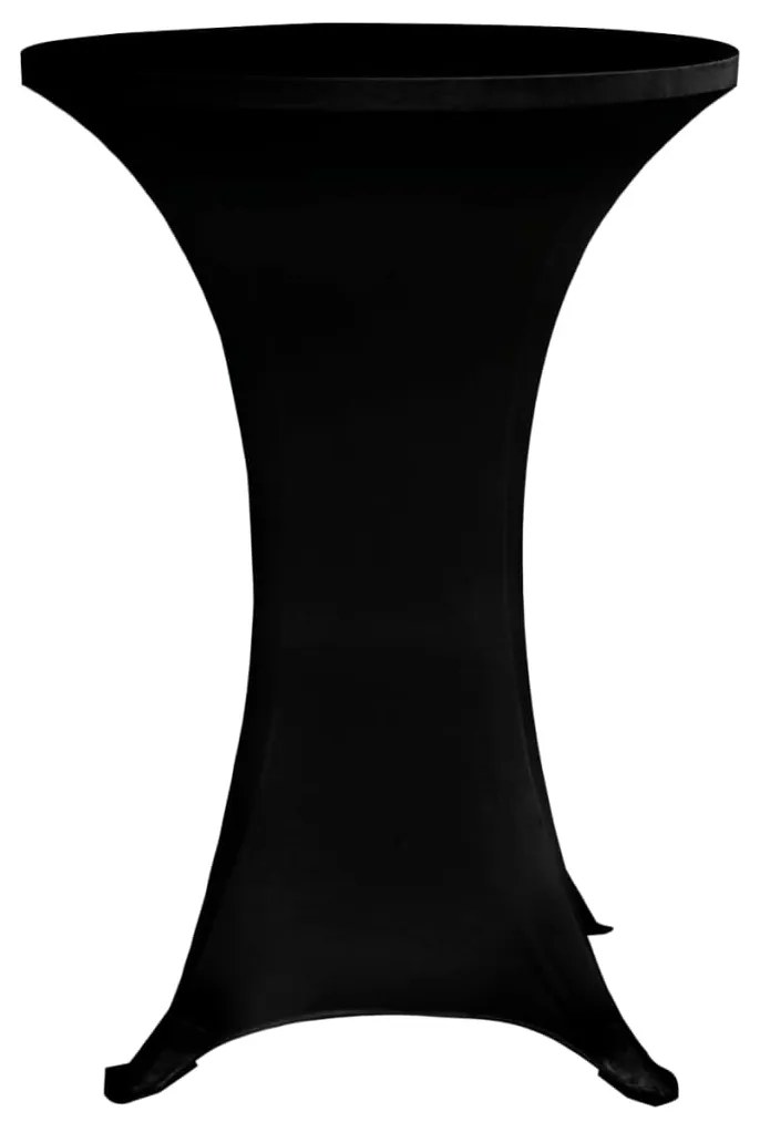 Capa para mesa de pé elástica Ø70 cm 4 pcs preto