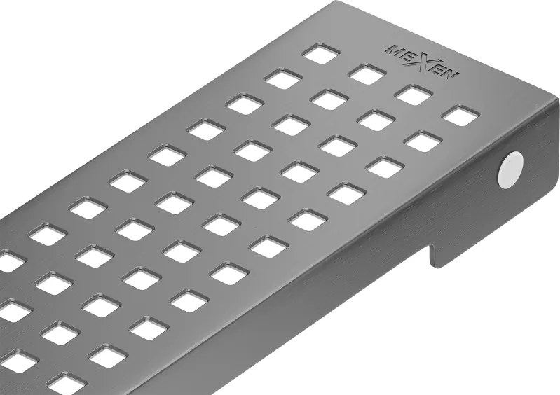 Mexen Flat M08 máscara para ralo linear 90 cm, cinza escovado - 1E25090