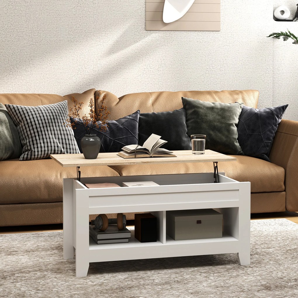 Mesa de Centro com Bancada Elevável Mesa de Centro com 2 Compartimento