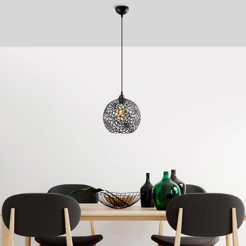 Candeeiro de Teto Hay – Preto – 25 x 25 x 126 cm