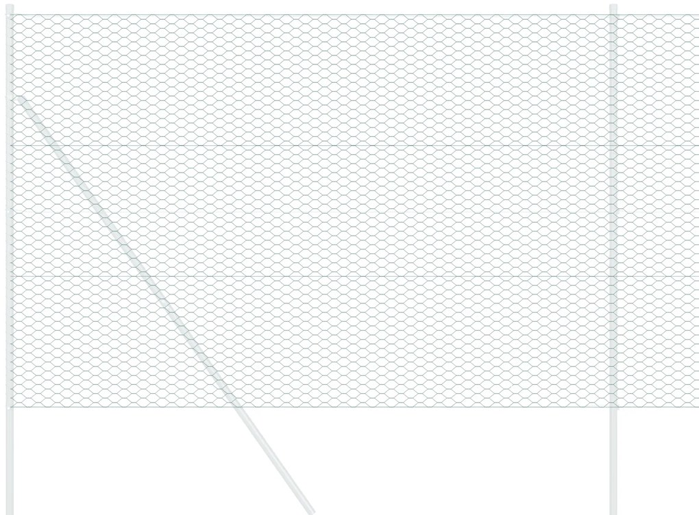 Cerca Hexagonal Verde 1.4x25 m Aço