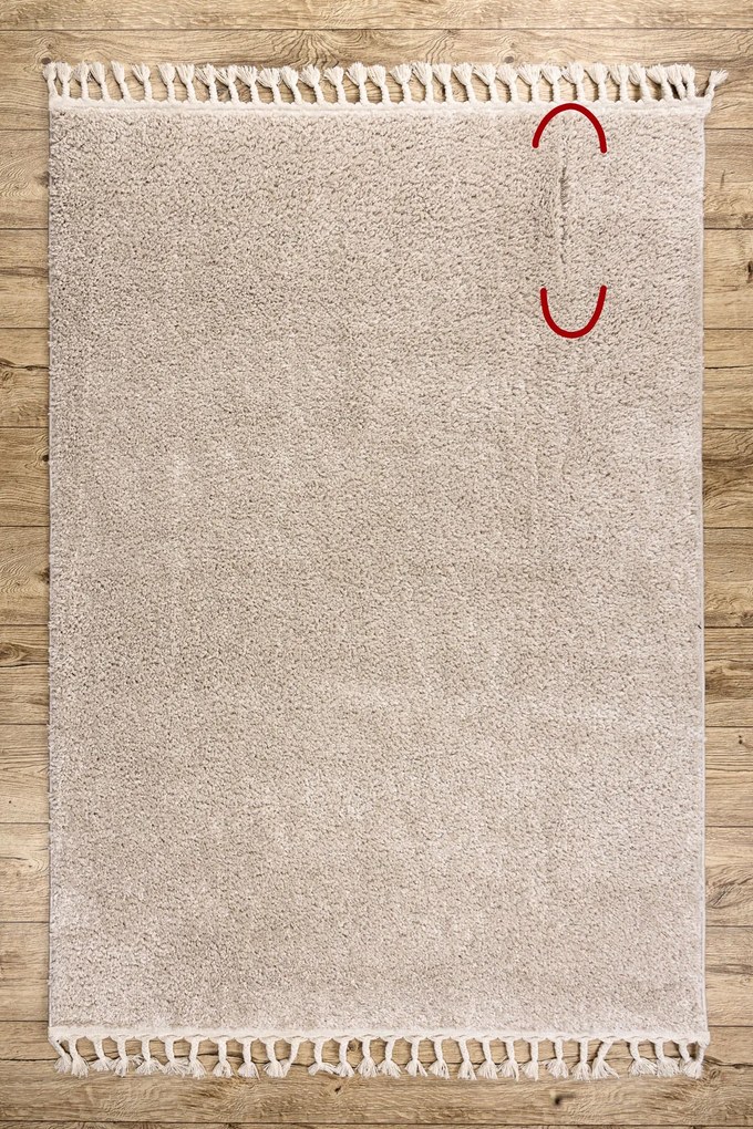 Tapete BERBER 9000 creme Franjas berbere marroquino shaggy - PRODUTO DE SEGUNDA GRAU