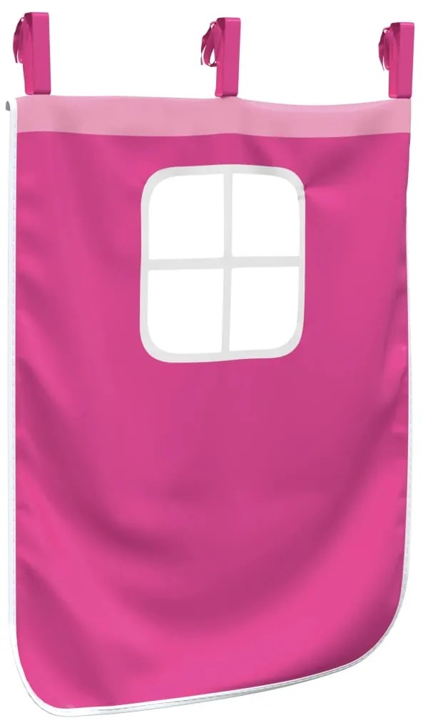 Cortinas para cama elevada com túnel poliéster rosa