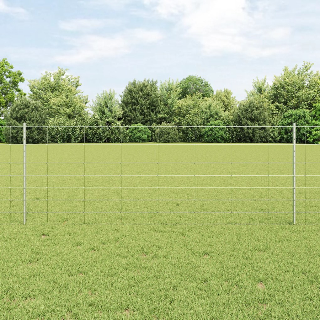 Postes de Cerca vidaXL 11 pcs U-Channel 80 cm Aço Galvanizado