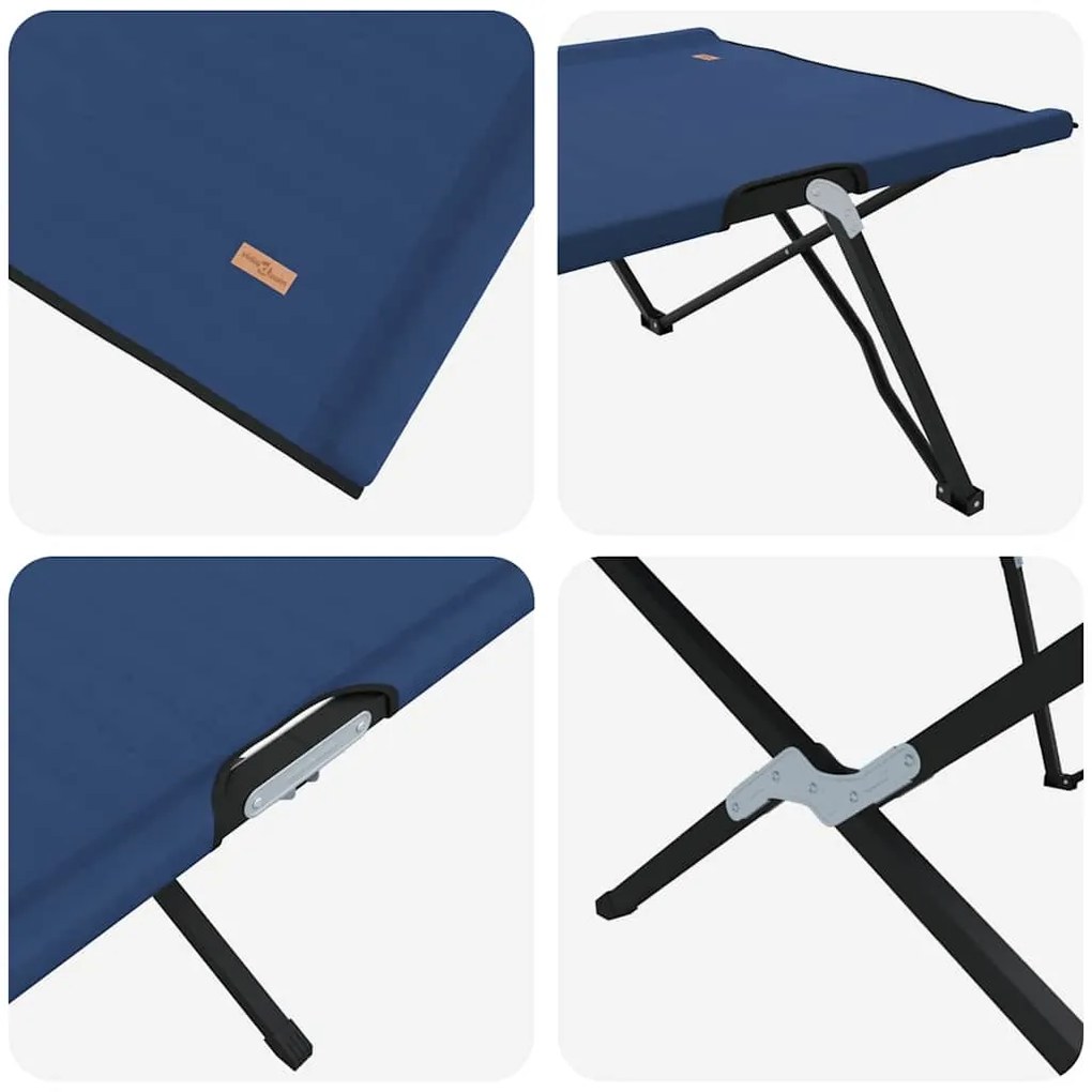 Cama Dobrável com Bolsa Azul em Tecido Oxford 600D