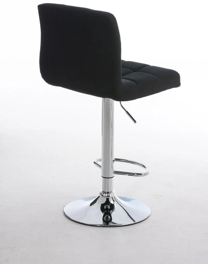 Banco de bar Peru em tecido 46 x 94-114 x 47 cm Preto