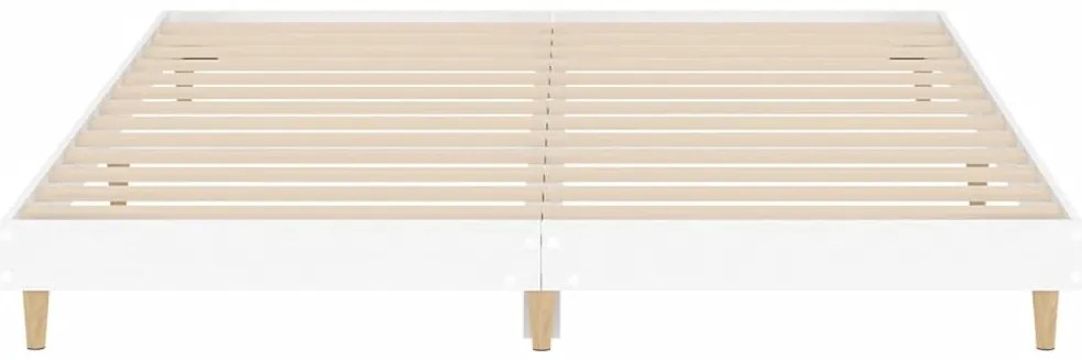 Estrutura de cama 140x200 cm derivados de madeira branco
