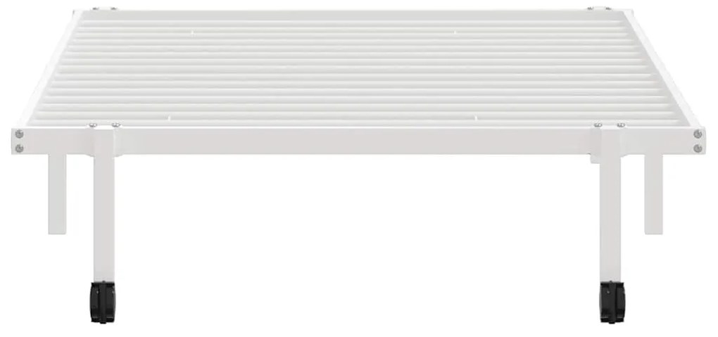 Estrutura de cama sem colchão Dobrável 100x190 cm aço branco