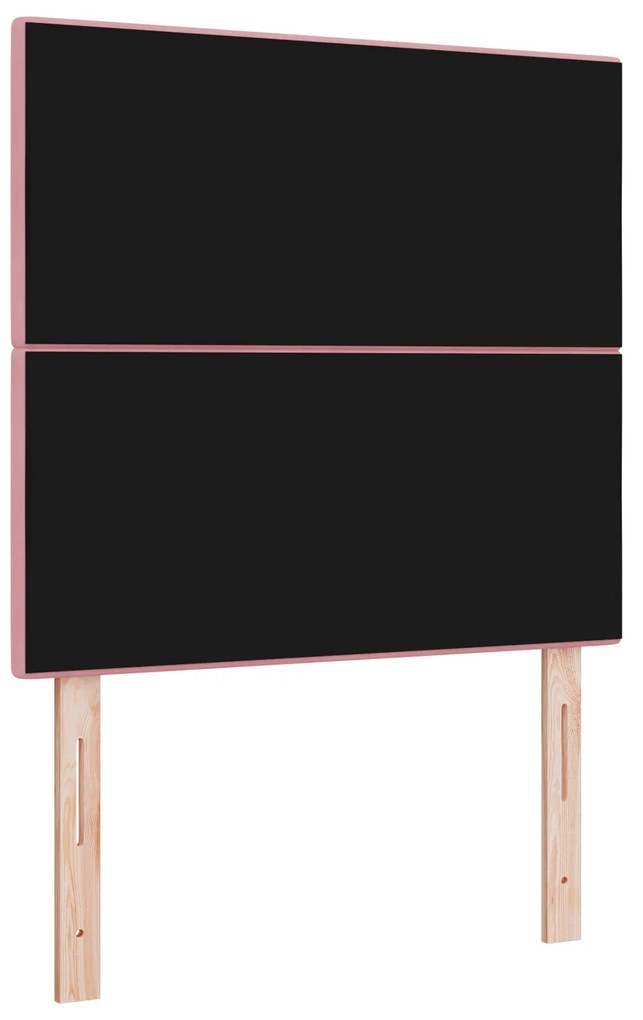 Cabeceira vidaXL Botões Estofada Rosa 100 cm Veludo