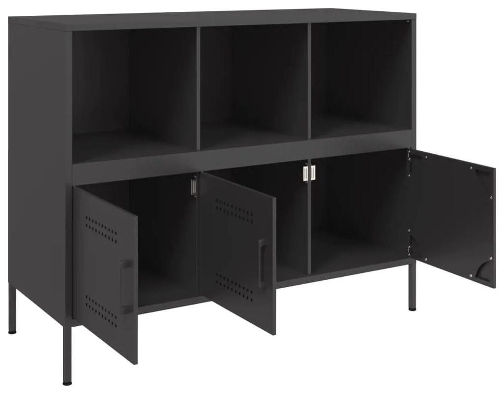 Aparador 100,5x39x79 cm aço preto