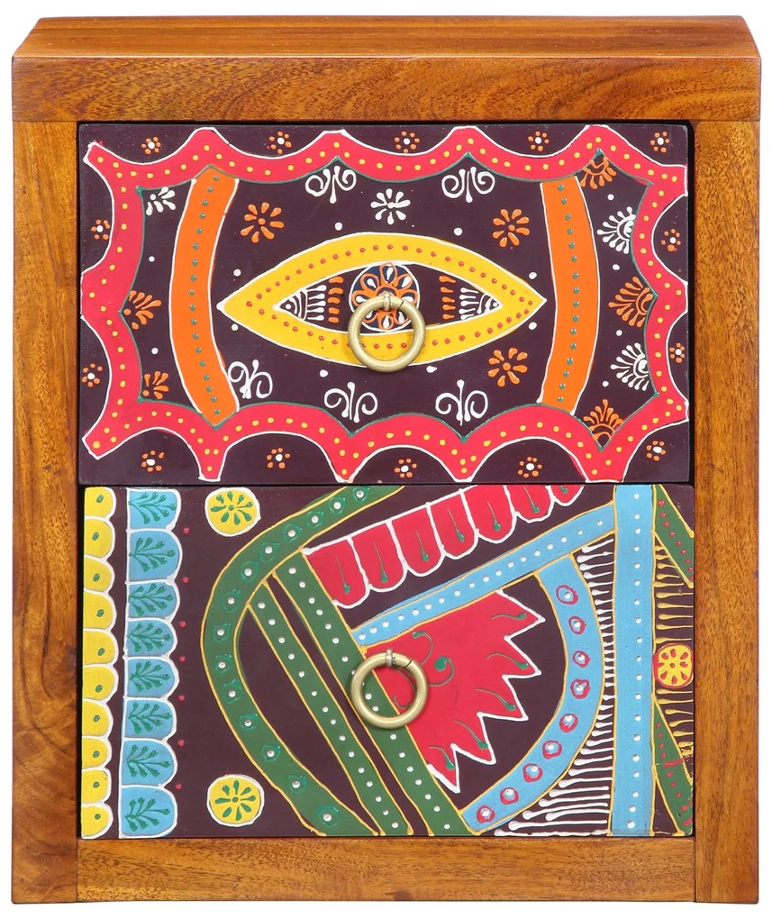 Mesa de Cabeceira 35x30x40 cm Madeira Maciça Acácia