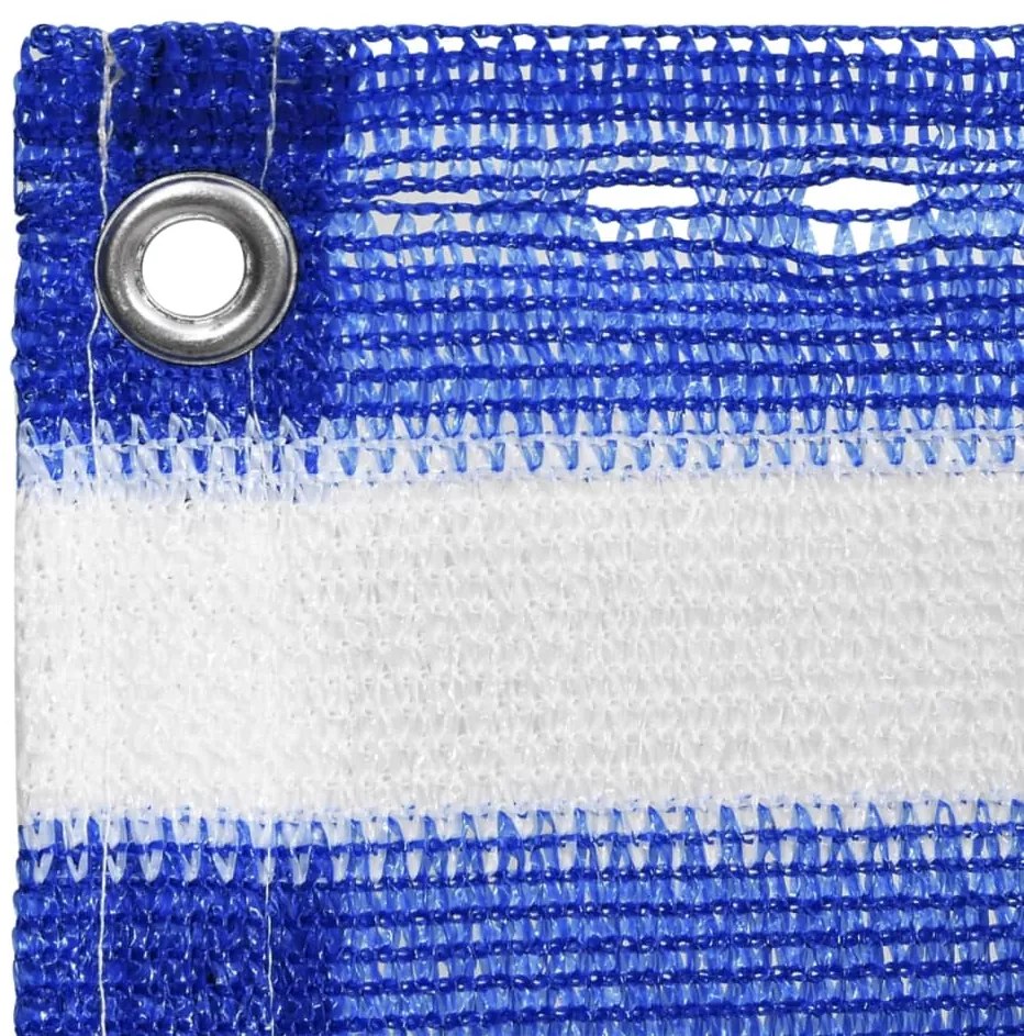 Tela de varanda 90x500 cm PEAD azul e branco
