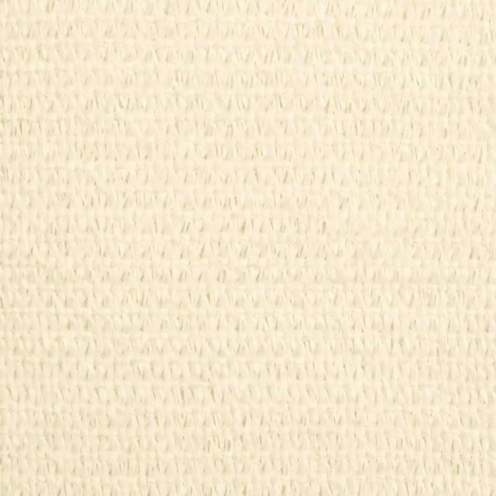 Para-sol estilo vela 160 g/m² 3,5x5 m PEAD cor creme