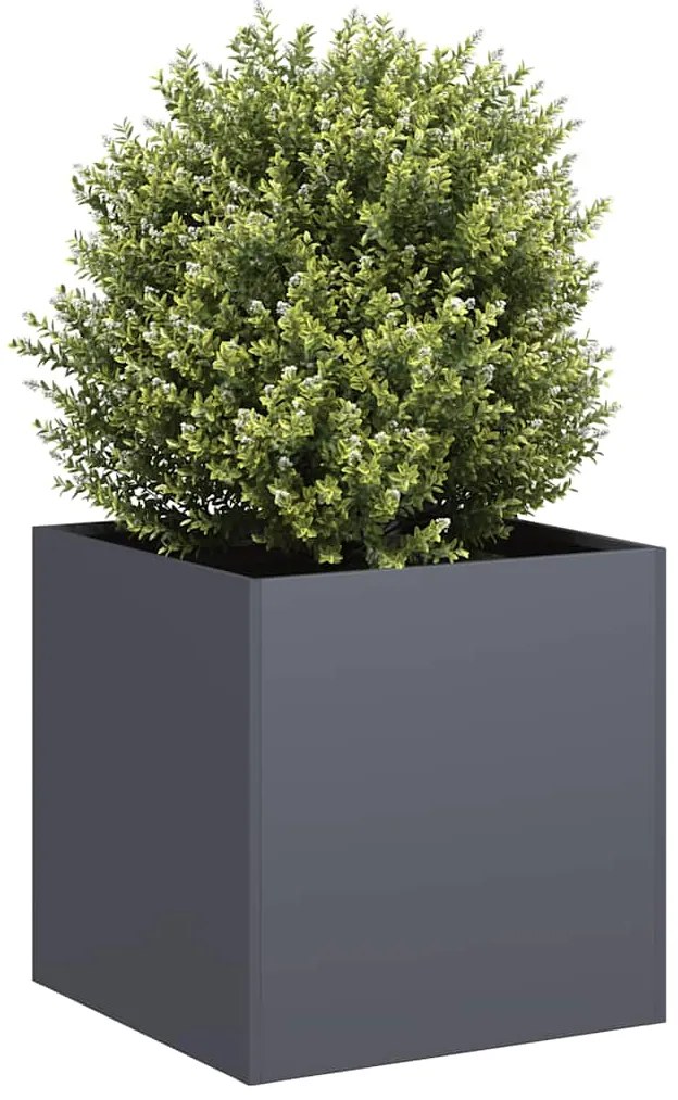 Vaso/floreira 40x40x40 cm aço laminado a frio antracite