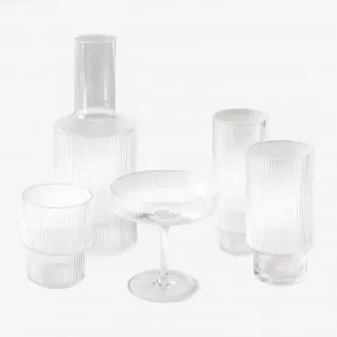 21 Peças De Vidro Yulia Transparente - Sklum
