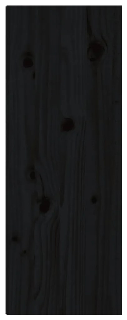 Armário de parede 30x30x80 cm pinho maciço preto