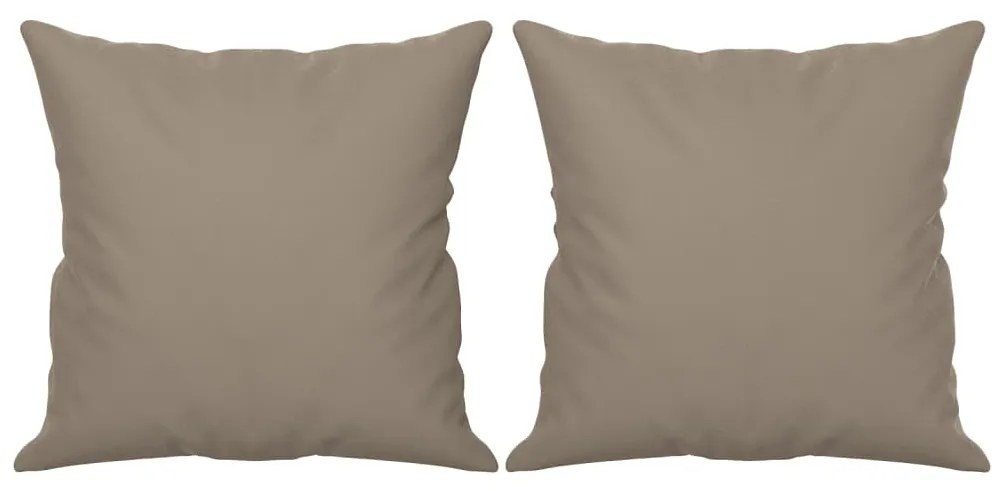 Sofá 3 lugares c/ almofadas 180 cm microfibra cinza-acastanhado