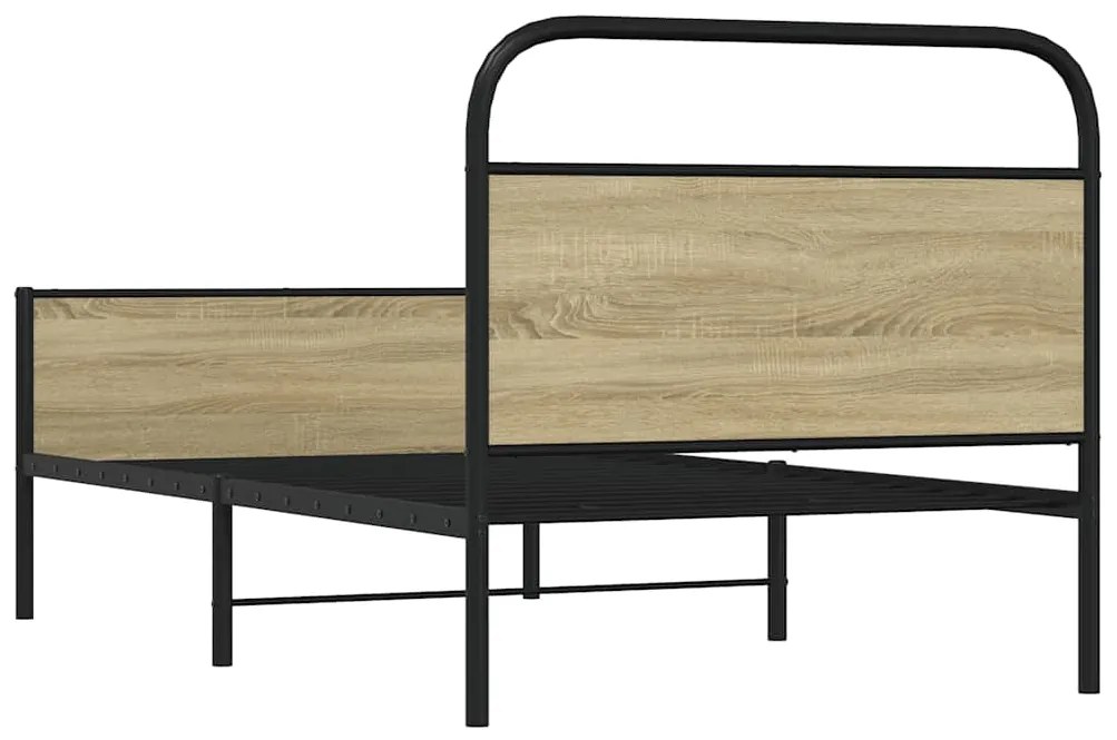 Estrutura cama s/ colchão derivados de madeira carvalho sonoma