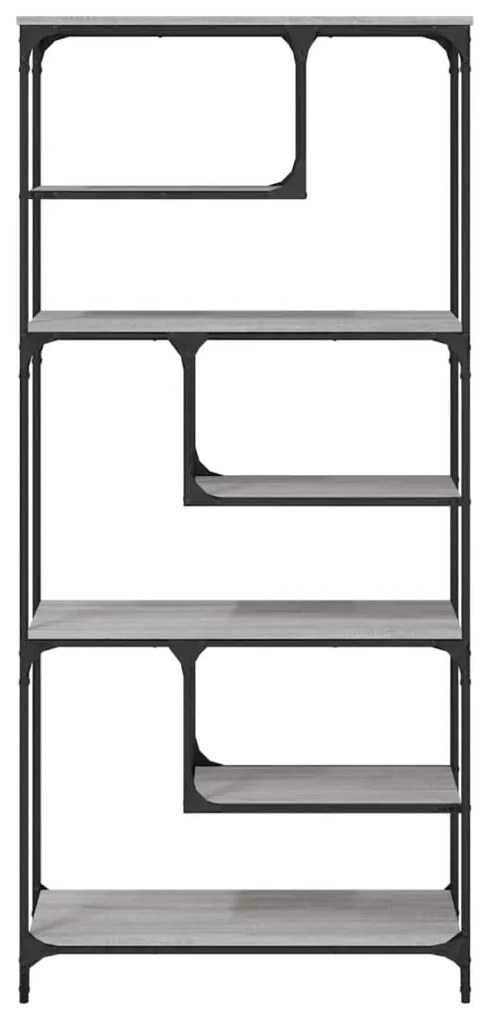 Estante 81x36x176 cm derivados de madeira cinzento sonoma