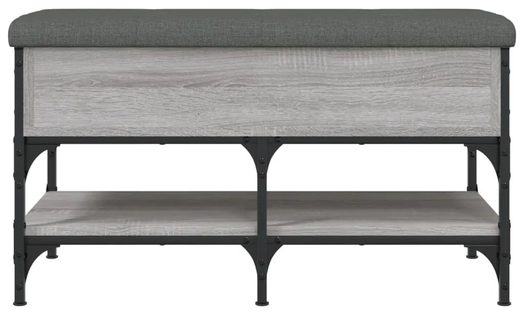 Banco sapateira 82x42x45 cm derivados madeira cinzento sonoma