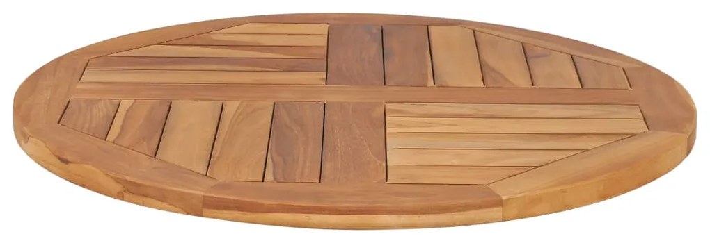 Tampo de mesa redondo 2,5 cm 70 cm madeira de teca maciça