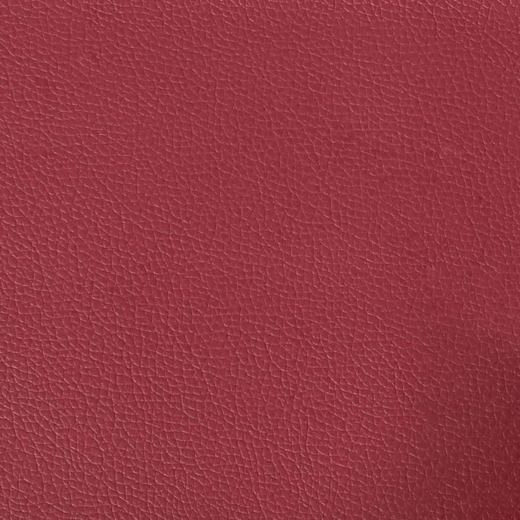 Poltrona 60 cm couro artificial vermelho tinto