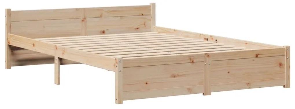 Cama com estante sem colchão 150x200 cm pinho maciço